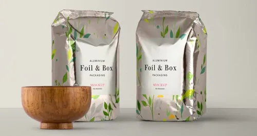 铝箔袋模型PSD贴图模板Psd Foil Pouch Mockup Vol3