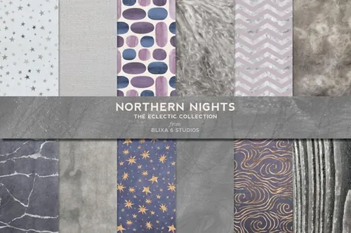 银色主题的背景纹理素材 Northern Nights