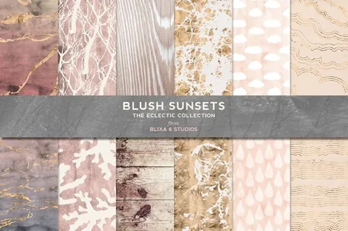 玫瑰金背景纹理素材 Blush Sunsets Rose G