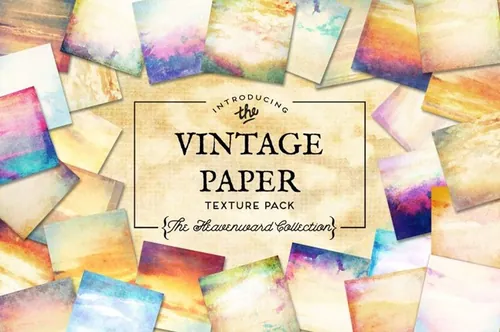 经典的纸张图层样式 Vintage Paper Textur