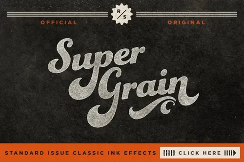 怀旧的字体纹理效果 SuperGrain  Retro