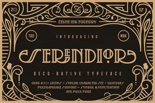 无缝的背景纹理素材下载 Serendior  Font