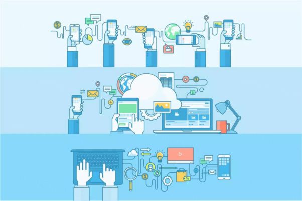 线性设计风格矢量概念插画Banner设计模板v7 Set of Lin