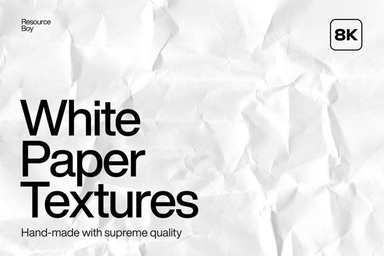 50+高分辨率白色褶皱纸张纹理素材 White Paper
