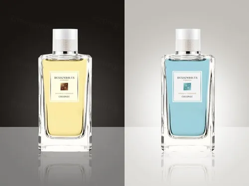 香水瓶包装贴图样机PSD模板Cologne / Perfume Bottle Mock-up PSD