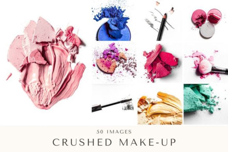 被击碎的化妆品图形素材包