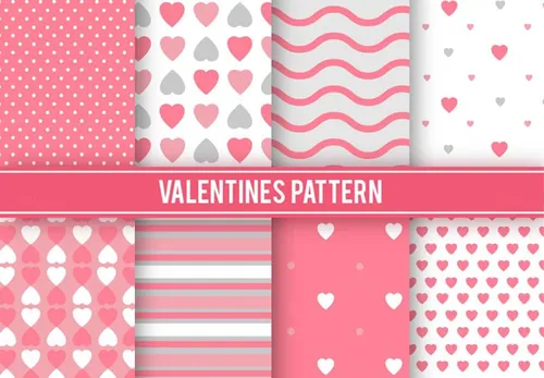情人节矢量图案 Variety-of-valentine-patterns