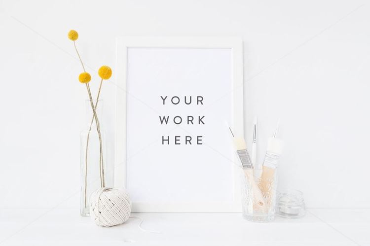 A4时尚画框样机模型 A4 styled frame mock up