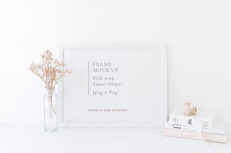 简约画框样机模型 Landscape 30x40cm frame mock up