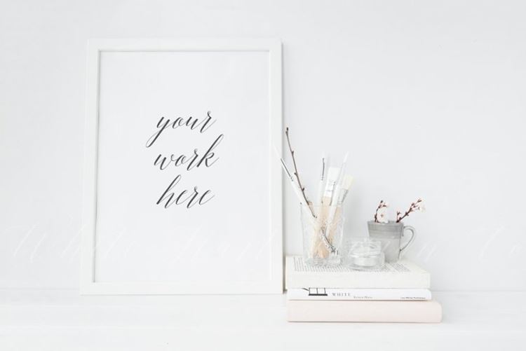 简单的艺术画框样机 Frame mock up  Nordic styleArtist