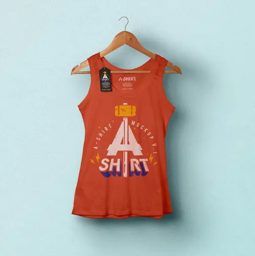 中性的psd背心样机 Psd Tank Top Mockup Vol1