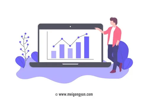 扁平化风格数据分析场景矢量元素Flattened vector elements