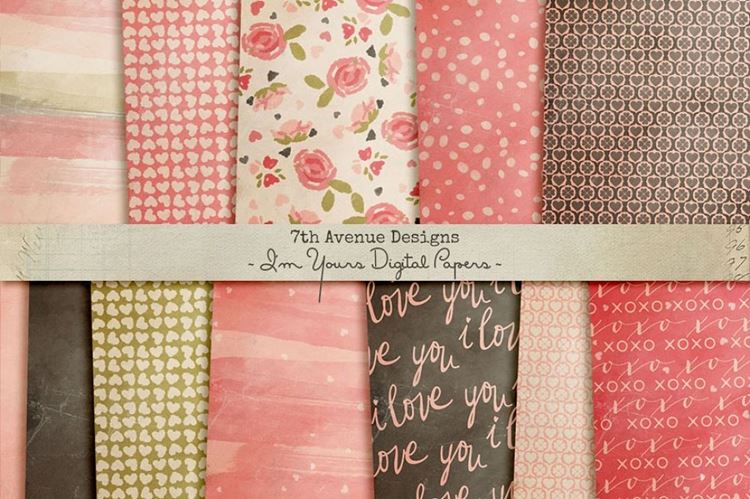 手绘水彩图案无缝背景I-