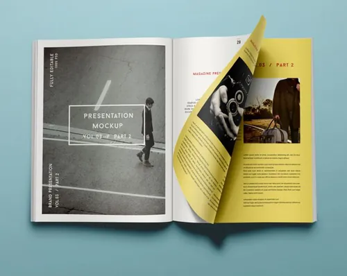 时尚杂志样机 Psd Magazine Mockup View Vol3-2