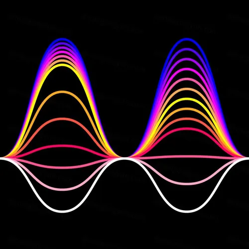 高端定制的炫彩波纹波浪音浪矢量插画海报素材 Waves