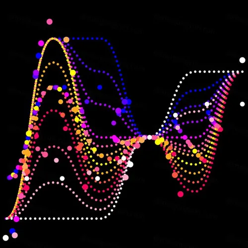 高端定制的炫彩波纹波浪音浪矢量插画海报素材 Waves