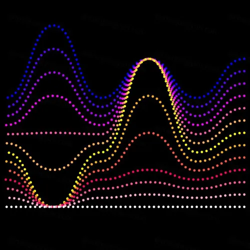 高端定制的炫彩波纹波浪音浪矢量插画海报素材 Waves