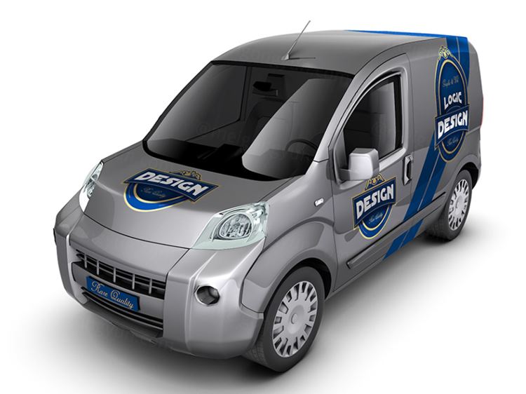 面包车车身广告贴图样机Minivan Car Mock Up