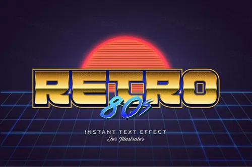 80年代复古图层样式 80s Retro Illustrat