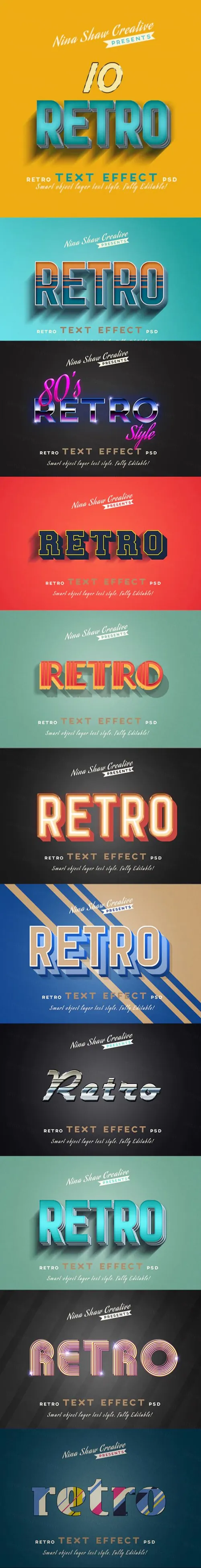 经典复古风格文本效果RETRO VINTAGE TEXT EFFECTS