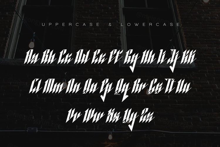 超级英雄摇滚冲浪极限体育运动品牌设计英文哥特字体 Black