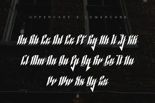 超级英雄摇滚冲浪极限体育运动品牌设计英文哥特字体 Black