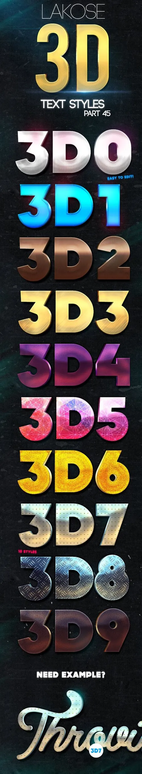 3D文本样式Lakose 3D Text Styles Part