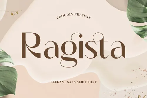 奢华优雅的女性品牌杂志排版英文无衬线字体 Ragista - Elegant Display Sans Serif