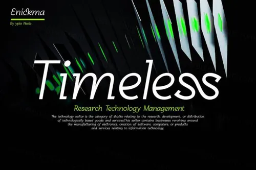 未来派打字机科幻电影音乐游戏斜体英文衬线字体 Enickma - Techno Typewriter