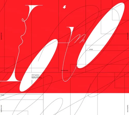 潮流酸性艺术逆反差蜿蜒细线英文衬线装饰字体 IOTO Typ