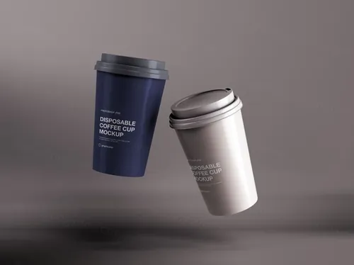 咖啡杯包装品牌提案贴图样机PSD模板 Disposable Coffee Cup Mockup
