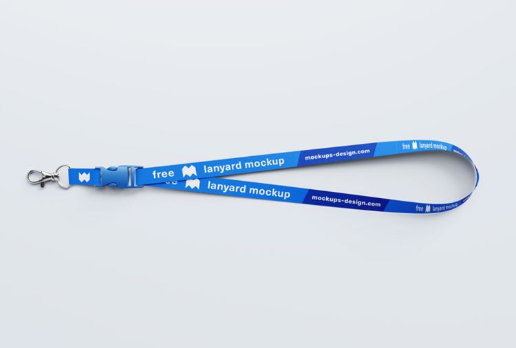 工作证员工牌挂绳吊绳品牌VI设计提案样机PSD模板 Lanyard mockup / 15mm
