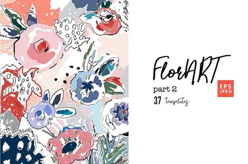 手绘花卉剪贴画第二弹 FlorART part 2