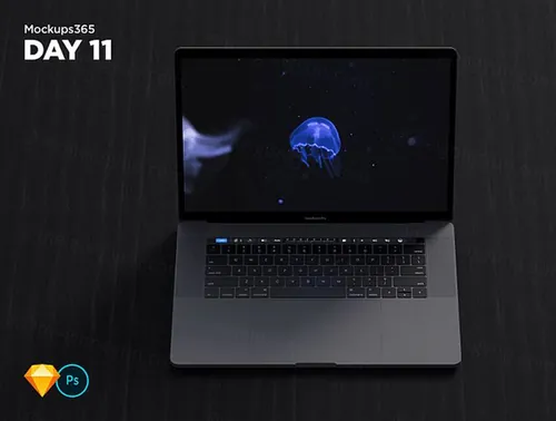 Macbook Pro苹果笔记本电脑显示设备贴图样机透视图模型Mockups 11