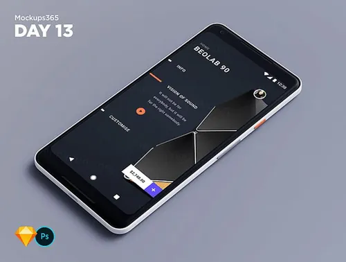 Pixel XL智能手机显示设备贴图样机透视图模型Mockups 13