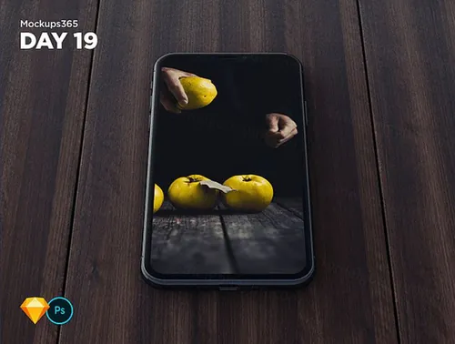 iphone X苹果手机显示设备贴图样机透视图模型Mockups 19