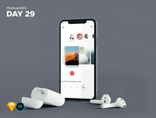 iphone X苹果手机显示设备贴图样机透视图模型Mockups 29