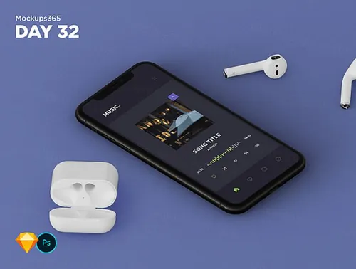 iphone X苹果手机显示设备贴图样机透视图模型Mockups 32