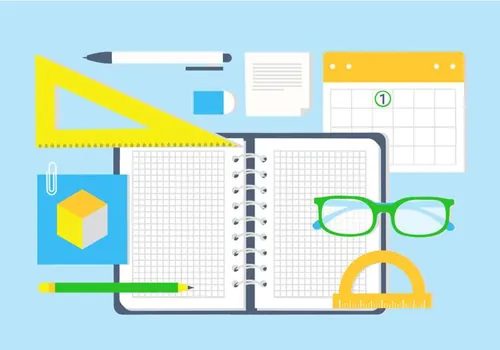 校园学校开学季矢量元素Back To School Vector Elements And Icons