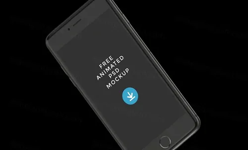 iPhone手机模型PSD贴图模板Animated iPhone PSD Mockup
