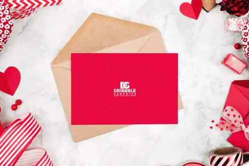 信封贺卡模型PSD贴图模板Free Invitation  Greeting Card M