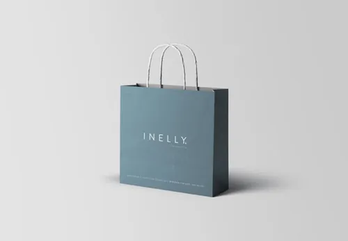 纸袋购物袋包装品牌贴图样机模板 Shopping Bag (Paper) Mockup
