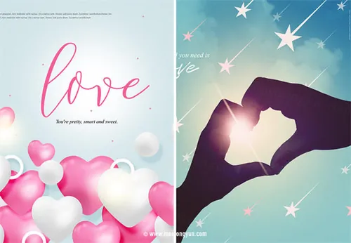 情人节爱心海报Valentine\'s day love