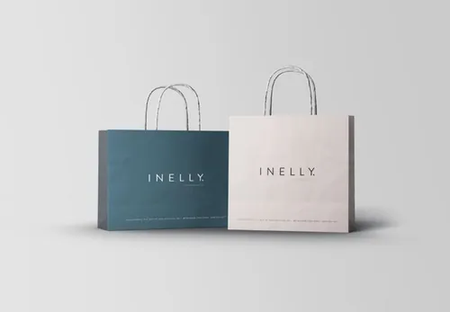 纸袋购物袋包装品牌贴图样机模板 Shopping Bag (Paper) Mockup