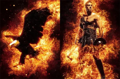 火焰照片特效处理PS动作插件 Flames Photoshop Act