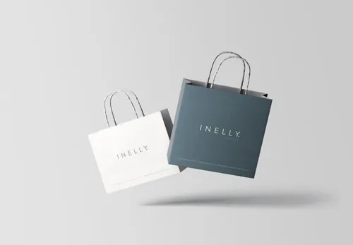 纸袋购物袋包装品牌贴图样机模板 Shopping Bag (Paper) Mockup