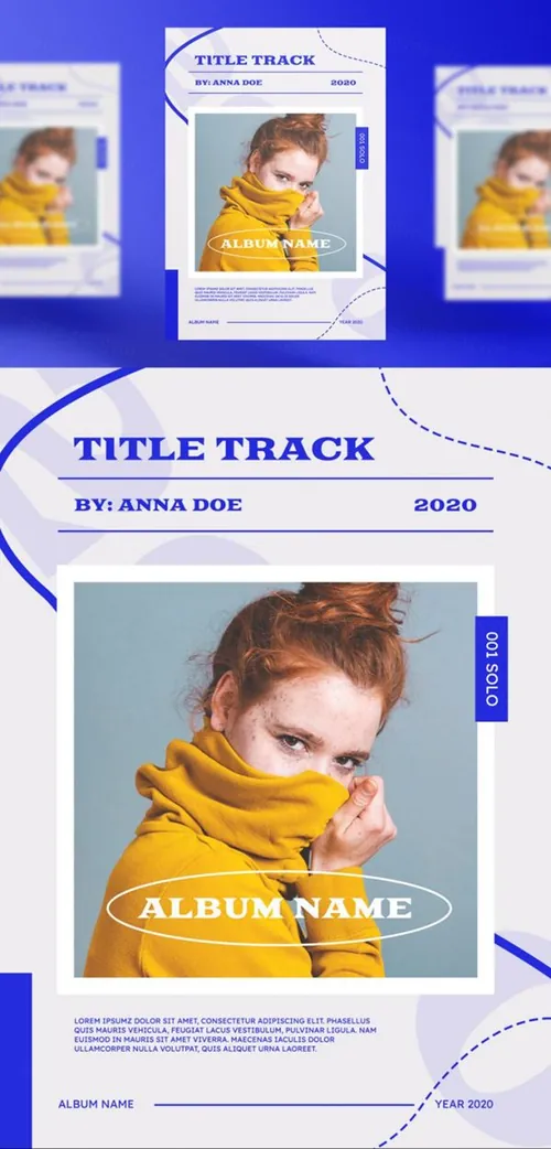 欧美音乐人艺人新媒体宣传海报PSD模板素材 Instagram posts collection for musician