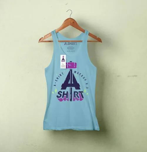 一款男士psd背心或A恤样机 Psd Tank Top Mockup Vol2