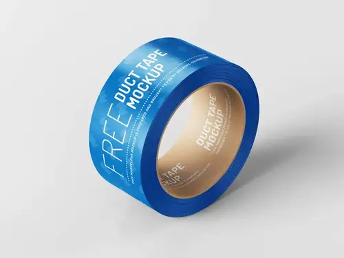 封箱带胶带品牌设计提案样机PSD模板 Duct Tape Mockup 样机模版