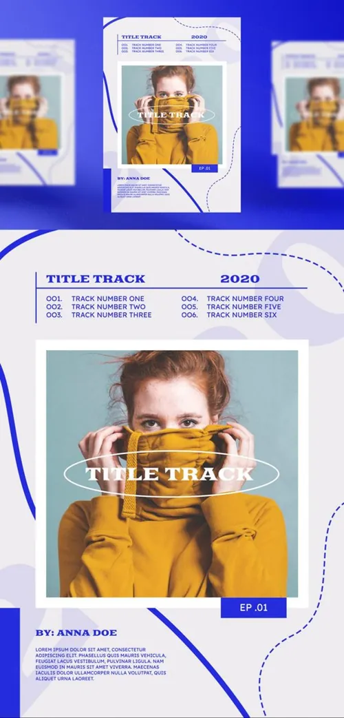 欧美音乐人艺人新媒体宣传海报PSD模板素材 Instagram posts collection for musician